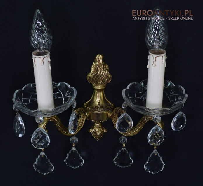 zabytkowy kinkiet kryształowy zabytkowy kinkiet kryształowy